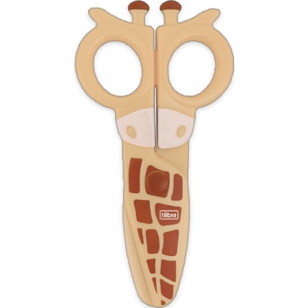 Foto ilustrativa Tesoura Escolar Plástica 120mm Zoo Girafa