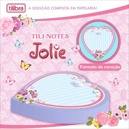 Foto ilustrativa TILI NOTES CORACAO JOLIE BLT