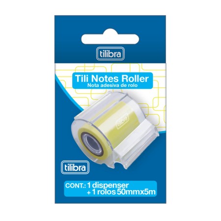 Tili Notes Roller (Nota Adesiva em Rolo) Amarelo - 1 Rolo De