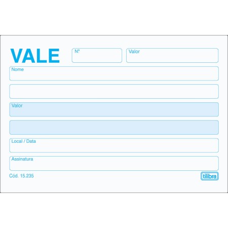 Foto ilustrativa Vale Sem Canhoto - 50Folhas