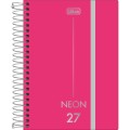 Foto ilustrativa Agenda Costurada Diária 11,7x 16,4 cm Neon 2027