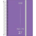Foto ilustrativa Agenda Costurada Diária 11,7x 16,4 cm Neon 2027