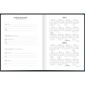 Foto ilustrativa Agenda Costurada Diária 12,3 x 16,6 cm Pepper Preta 2027