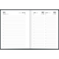 Foto ilustrativa Agenda Costurada Diária 12,3 x 16,6 cm Pepper Preta 2027