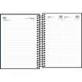 Foto ilustrativa Agenda Espiral Diária 11 x 15,4 cm Spice Preta 2027