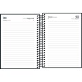 Foto ilustrativa Agenda Espiral Diária 11 x 15,4 cm Spice Preta 2027