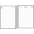 Foto ilustrativa Agenda Espiral Diária 11,7 x 16,4 cm Pepper Preta 2027