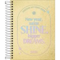 Foto ilustrativa Agenda Espiral Diária 11,7 x 16,4 cm Shine 2026