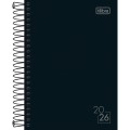 Foto ilustrativa Agenda Espiral Diária 12,9 x 18,7 cm Spice Preta 2026