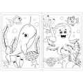 Foto ilustrativa Álbum Colorir Fundo do Mar Aprender, Brincar e Colorir 8 Folhas