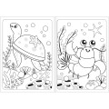 Foto ilustrativa Álbum Colorir Fundo do Mar Aprender, Brincar e Colorir 8 Folhas