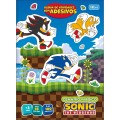 Foto ilustrativa Álbum de Atividades com Adesivos Cenário Mágico Sonic