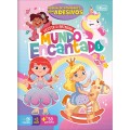 Foto ilustrativa Álbum de Atividades com Adesivos Vestir & Brincar Mundo Encantado 8 Folhas