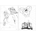 Foto ilustrativa Álbum de Atividades Vestir & Brincar Avengers 8 Folhas