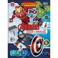 Foto ilustrativa Álbum de Atividades Vestir & Brincar Avengers 8 Folhas