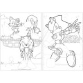 Foto ilustrativa Álbum de Atividades Vestir & Brincar Sonic 8 Folhas