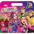 Foto ilustrativa Álbum para Colorir Maleta Dos Rosa 8 Folhas
