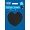 Foto ilustrativa Bloco Adesivo Tili Notes 73x70mm 50 Folhas Coração Preto