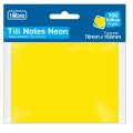 Foto ilustrativa Bloco Adesivo Tili Notes 76x102mm 100 Folhas Amarelo Neon