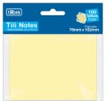Foto ilustrativa Bloco Adesivo Tili Notes 76x102mm 100 Folhas Amarelo