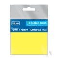Foto ilustrativa Bloco Adesivo Tili Notes 76x76mm 100 folhas Amarelo Neon