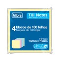 Foto ilustrativa Bloco Adesivo Tili Notes 76x76mm 400 folhas 4 Cores