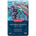 Foto ilustrativa Bloco Inktense Aquarelável 12 Cores Estojo Lata