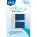 Foto ilustrativa Borracha Branca Média com Capa Plástica - Blister com 2 unidades