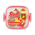 Foto ilustrativa Borracha Lancheira Foods - Pote com 4 unidades