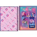 Foto ilustrativa Caderneta Espiral Capa Dura 1/8 Guerreiras do K-Pop 80 Folhas