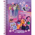 Foto ilustrativa Caderneta Espiral Capa Dura 1/8 Guerreiras do K-Pop 80 Folhas