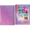 Foto ilustrativa Caderneta Espiral Capa Dura 1/8 Guerreiras do KPop 80 Folhas