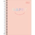 Foto ilustrativa Caderneta Espiral Capa Dura 1/8 Happy 80 Folhas