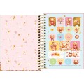 Foto ilustrativa Caderneta Espiral Capa Dura 1/8 Love Bears 80 Folhas