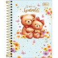 Foto ilustrativa Caderneta Espiral Capa Dura 1/8 Love Bears 80 Folhas