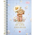 Foto ilustrativa Caderneta Espiral Capa Dura 1/8 Love Bears 80 Folhas