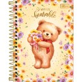 Foto ilustrativa Caderneta Espiral Capa Dura 1/8 Love Bears 80 Folhas