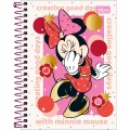 Foto ilustrativa Caderneta Espiral Capa Dura 1/8 Minnie 80 Folhas