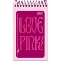 Foto ilustrativa Caderneta Espiral Capa Flexível Love Pink 60 Folhas