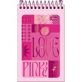 Foto ilustrativa Caderneta Espiral Capa Flexível Love Pink 60 Folhas