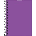 Foto ilustrativa Caderneta Espiral Capa Plástica 1/8 sem Pauta Neon Roxo 80 Folhas
