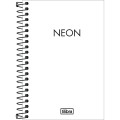 Foto ilustrativa Caderneta sem Pauta Espiral Capa Plástica 1/8 Neon Branca 80 Folhas