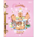 Foto ilustrativa Caderno Argolado Cartonado Colegial Capyclub 80 Folhas