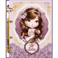 Foto ilustrativa Caderno Argolado Cartonado Colegial Jolie 80 Folhas