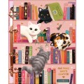 Foto ilustrativa Caderno Argolado Cartonado Colegial Purrfect Cats 80 Folhas