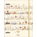 Foto ilustrativa Caderno Argolado Cartonado Universitário com Elástico Pooh 48 folhas