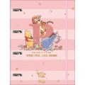 Foto ilustrativa Caderno Argolado Cartonado Universitário com Elástico Pooh 48 folhas