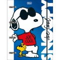 Foto ilustrativa Caderno Argolado Cartonado Universitário com Elástico Snoopy 48 Folhas