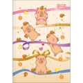 Foto ilustrativa Caderno Brochura Capa Dura 1/4 Capyclub 80 folhas