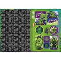 Foto ilustrativa Caderno Brochura Capa Dura 1/4 Hulk 80 Folhas